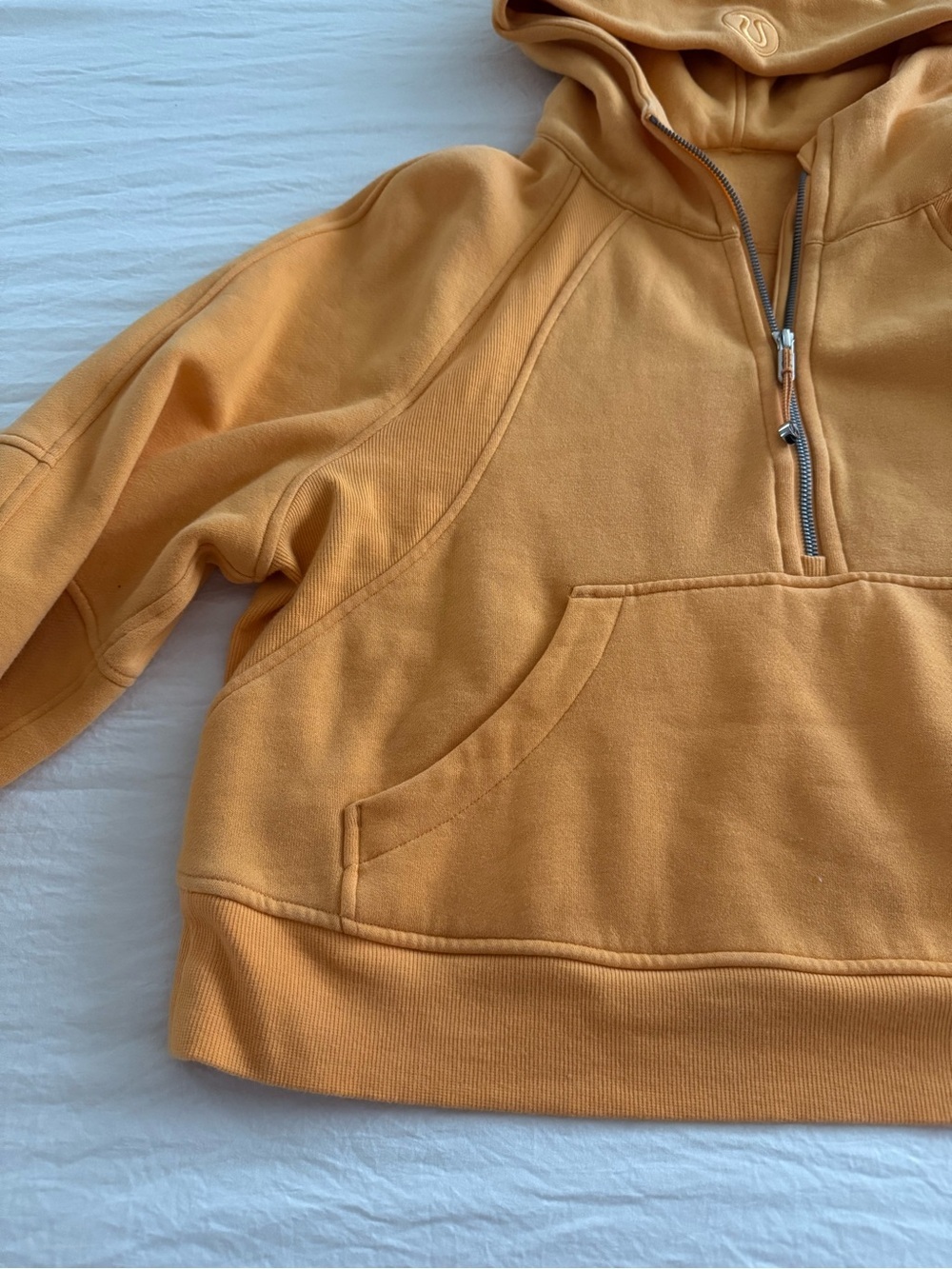 Lululemon Scuba Oversized Half-Zip Hoodie Mango Dream Size M/L - Picture 7 of 9
